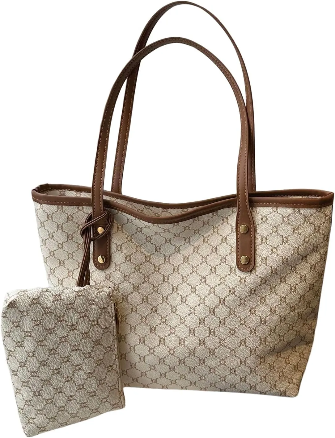 SHENHE Women's Vintage Tote Bag Large Capacity Travel Work Shoulder Bag Handbag with Mini Purse