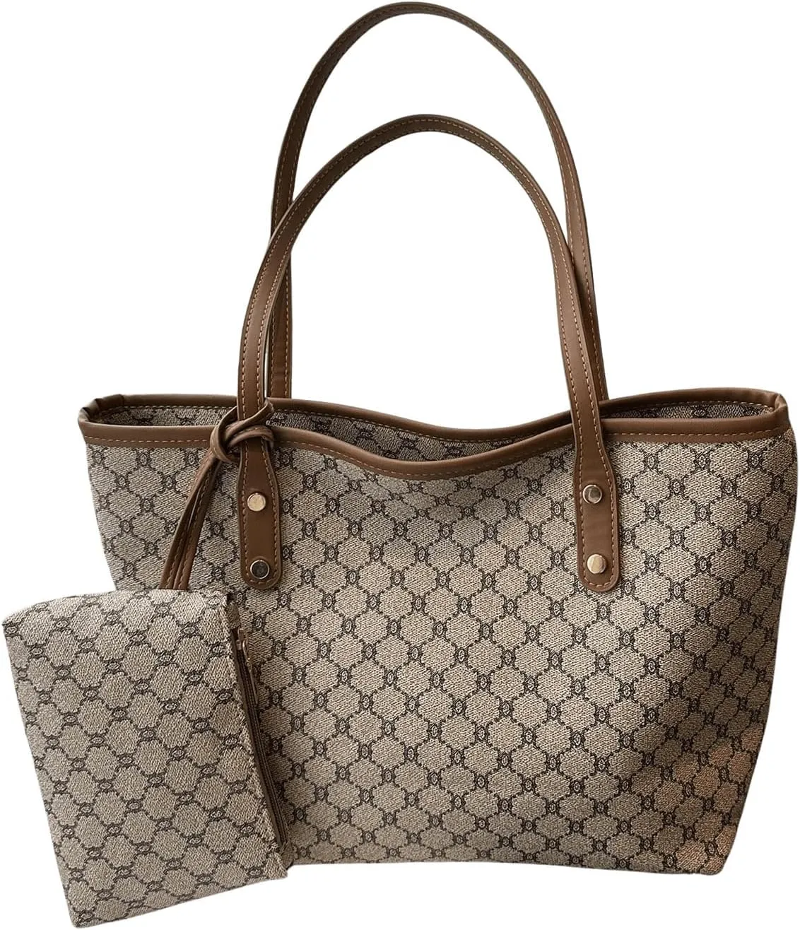 SHENHE Women's Vintage Tote Bag Large Capacity Travel Work Shoulder Bag Handbag with Mini Purse