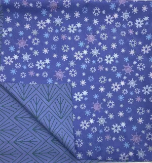 SHIKIWRAP Reusable Furoshiki Cloth Gift Wrap, 28" Large Square for Medium Gifts – Sustainable, Wrapping Cloth for All Occasions, Decorative Eco-Friendly Gift Wrap (Snowi)