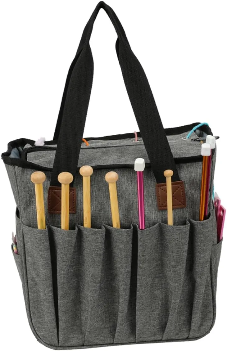 SHINEOFI Ganize Your Crocheting Knitting Supplies Fashionable Woolen Yarn Storage Bag Large Capacity Shoulder Bag