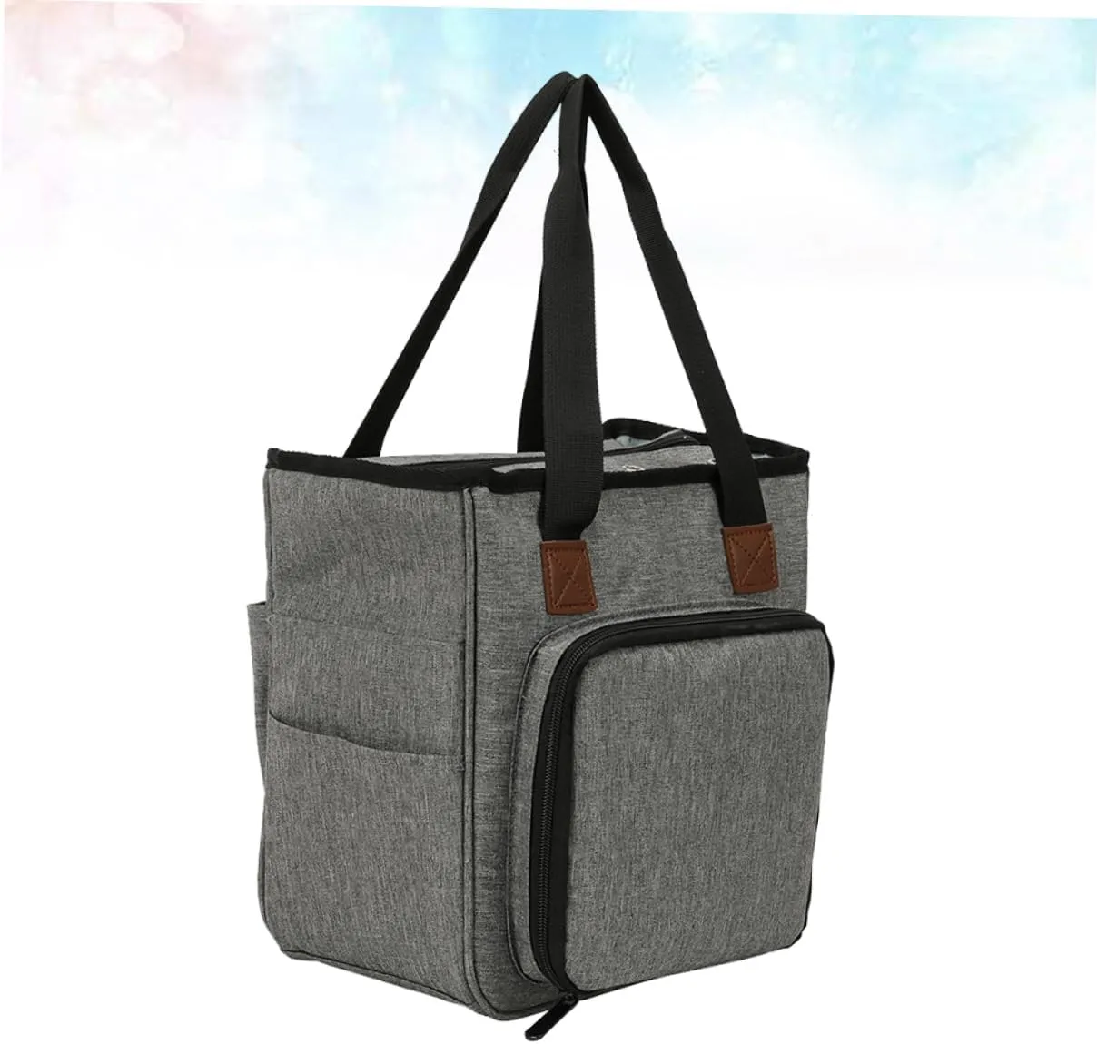 SHINEOFI Ganize Your Crocheting Knitting Supplies Fashionable Woolen Yarn Storage Bag Large Capacity Shoulder Bag