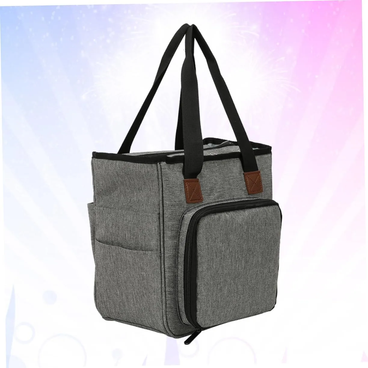 SHINEOFI Ganize Your Crocheting Knitting Supplies Fashionable Woolen Yarn Storage Bag Large Capacity Shoulder Bag