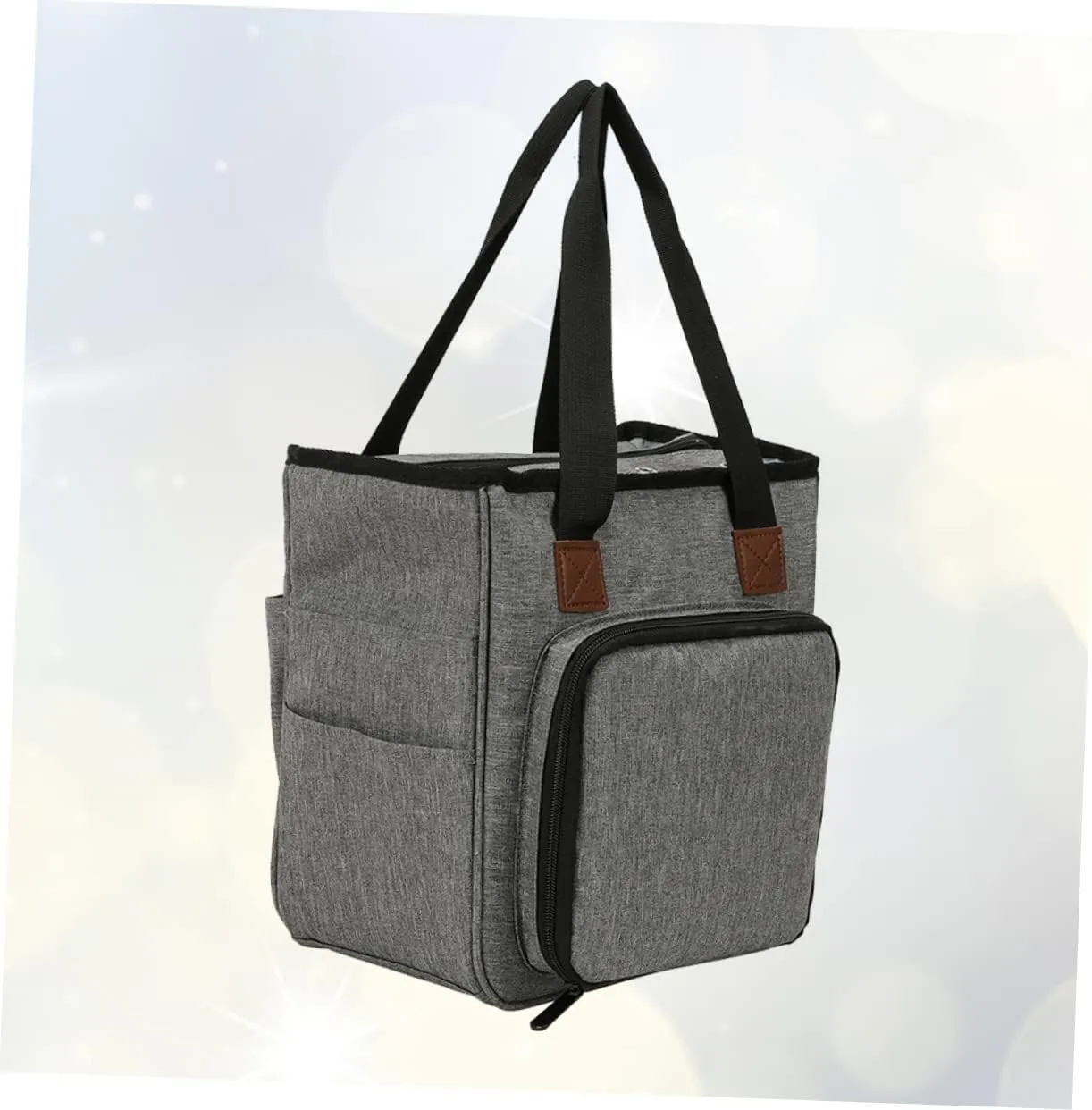 SHINEOFI Ganize Your Crocheting Knitting Supplies Fashionable Woolen Yarn Storage Bag Large Capacity Shoulder Bag