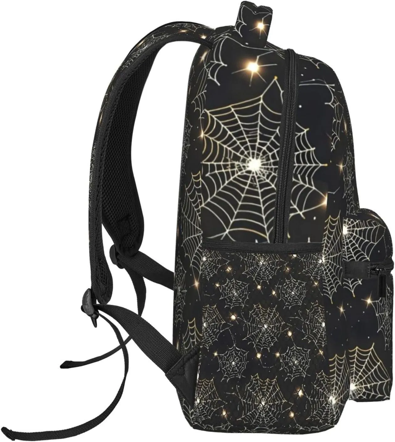 Shining Spider Web Adult Backpacks 15 Inch Laptop Backpack Double Shoulder Bag for Work Travel Gifts