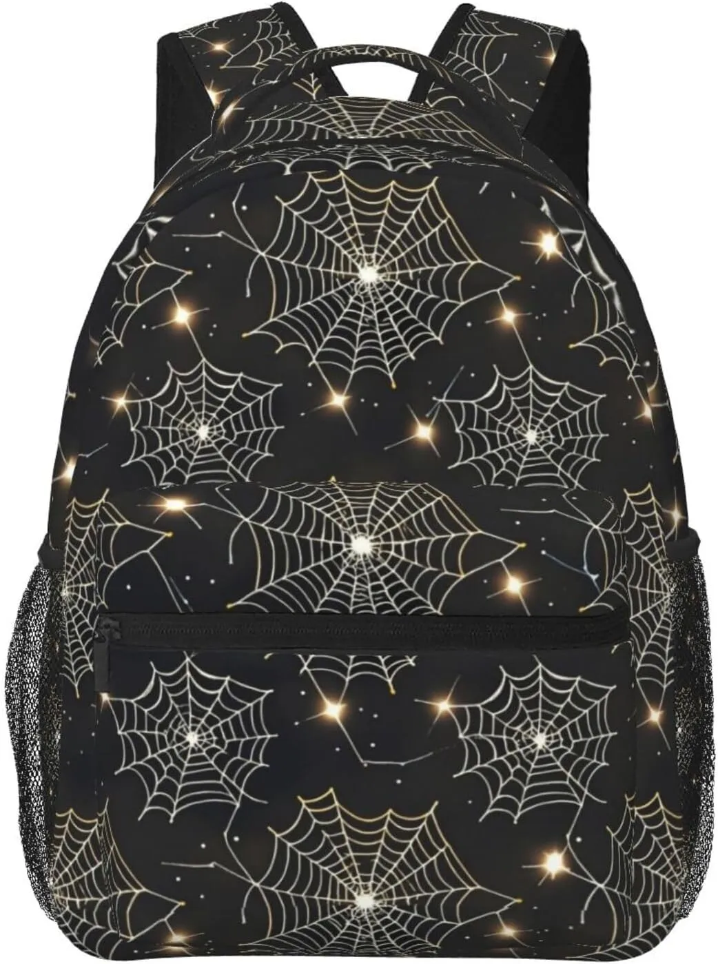Shining Spider Web Adult Backpacks 15 Inch Laptop Backpack Double Shoulder Bag for Work Travel Gifts