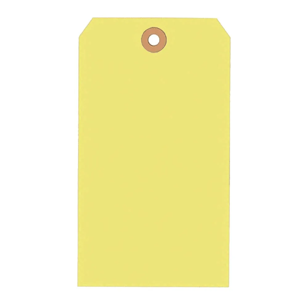 Shipping Tags - #8 - 6 1/4 x 3 1/8"  - Yellow - 1,000 / Box