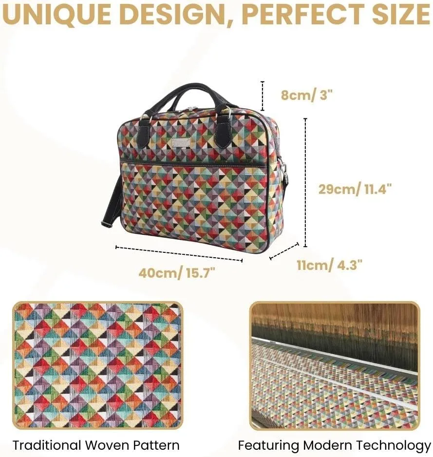 Signare Tapestry Laptop bag Computer Messenger bag Briefcase for Women