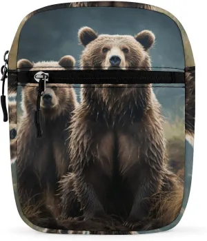Simple Small Shoulder Bag,Encounter Animal Bear Print Anti-theft Messenger Bag,casual Small Backpack,mini Crossbody Bag