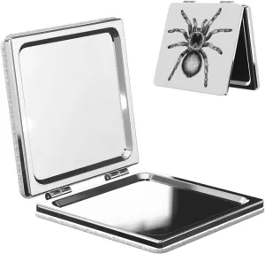 Sketch Creepy Spiders Women Small Pocket Mirror Travel Cosmetic Mirror Folding Handheld Makeup Mirror