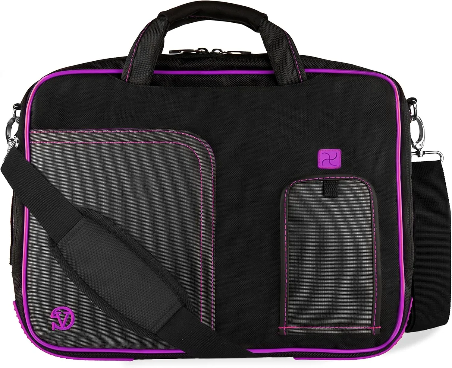 Slim Travel Briefcase Laptop Bag 13 14-inch for Inspiron, Dell Latitude, ChromeBook, Alienware (Purple)
