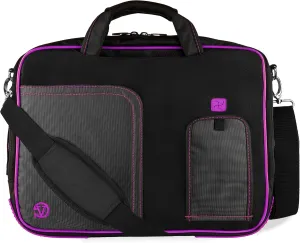 Slim Travel Briefcase Laptop Bag 13 14-inch for Inspiron, Dell Latitude, ChromeBook, Alienware (Purple)
