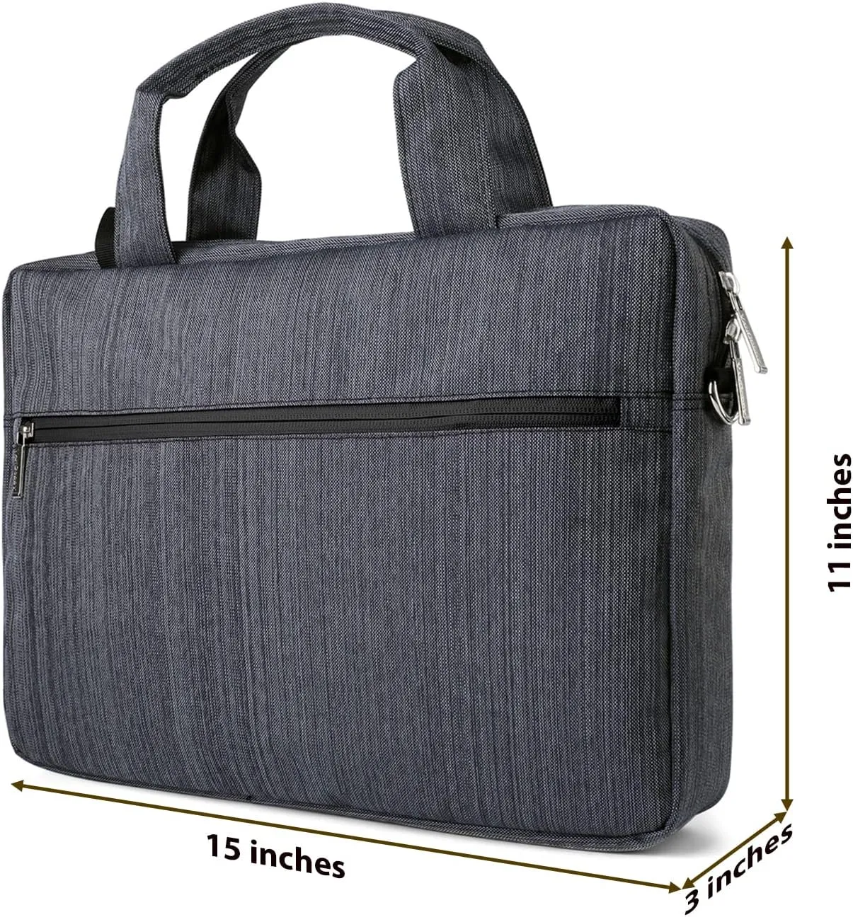 Slim Water Resistant Durable Nylon Smart Briefcase Messenger Shoulder Bag, MacBook Pro 14, Razer Blade 15, Acer Chromebook