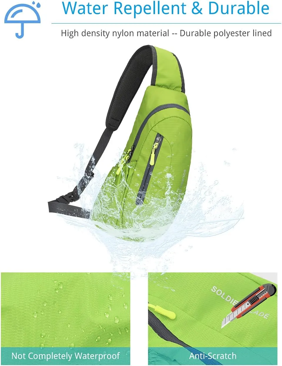 Sling Bag Crossbody Backpack for Men Womens, Chest Bag Backpack, Shoulder bag Gym Cycling Traveling Outdoor Sports