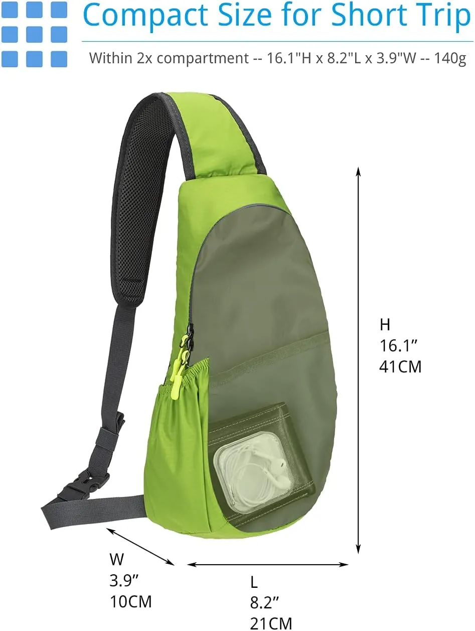Sling Bag Crossbody Backpack for Men Womens, Chest Bag Backpack, Shoulder bag Gym Cycling Traveling Outdoor Sports