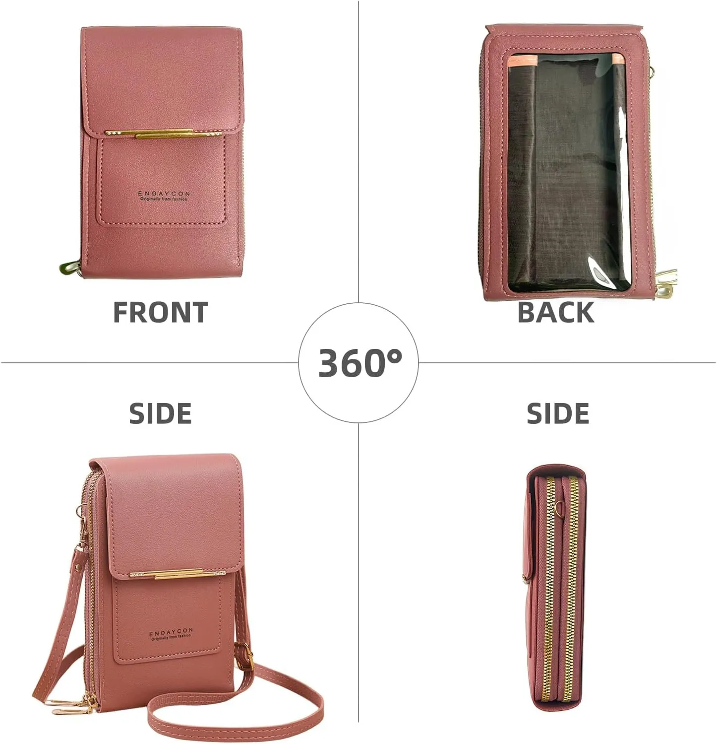 Small Crossbody Cell Phone Bag for Women, Mini Shoulder Purse with Credit Card Slots