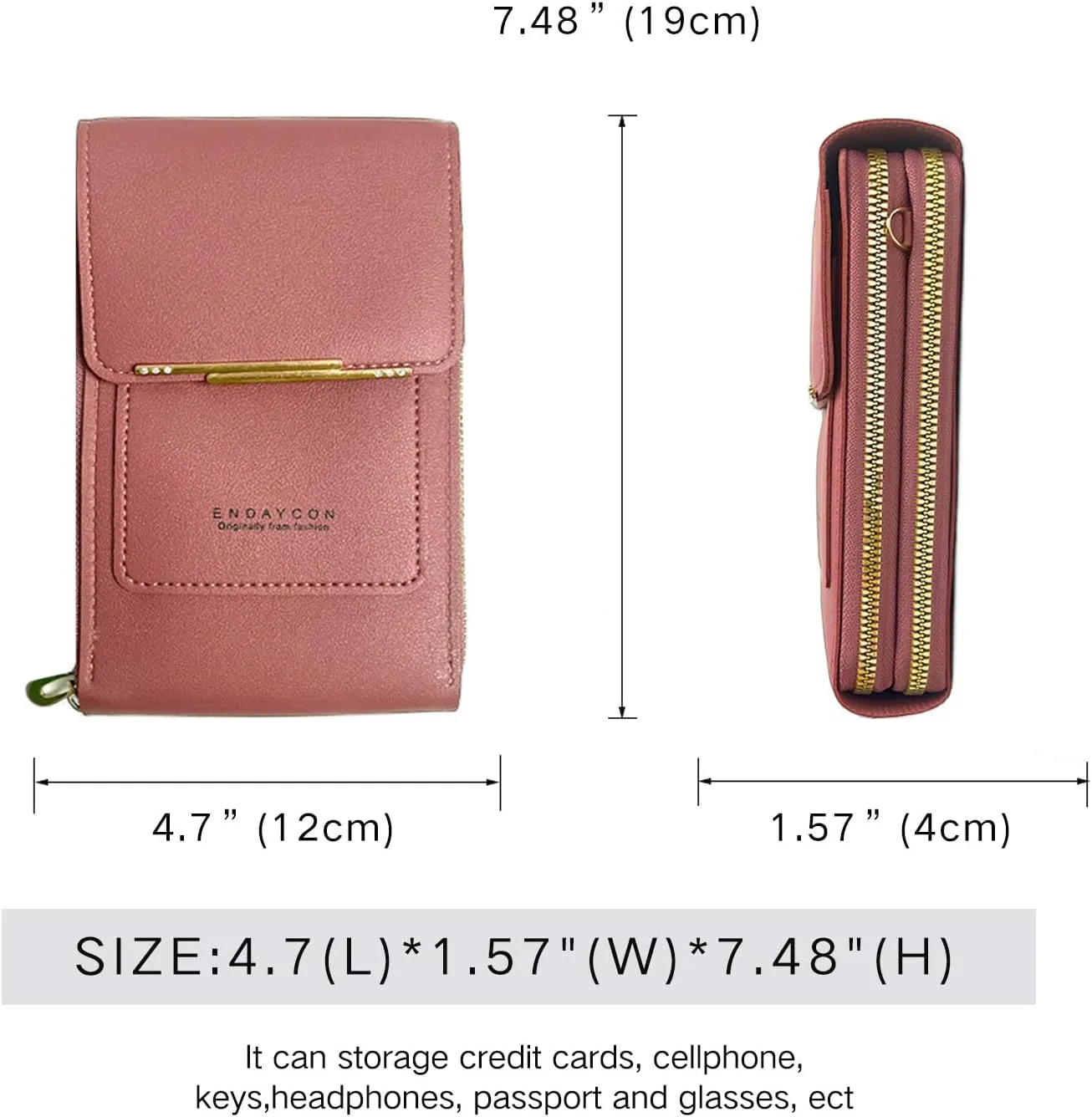 Small Crossbody Cell Phone Bag for Women, Mini Shoulder Purse with Credit Card Slots