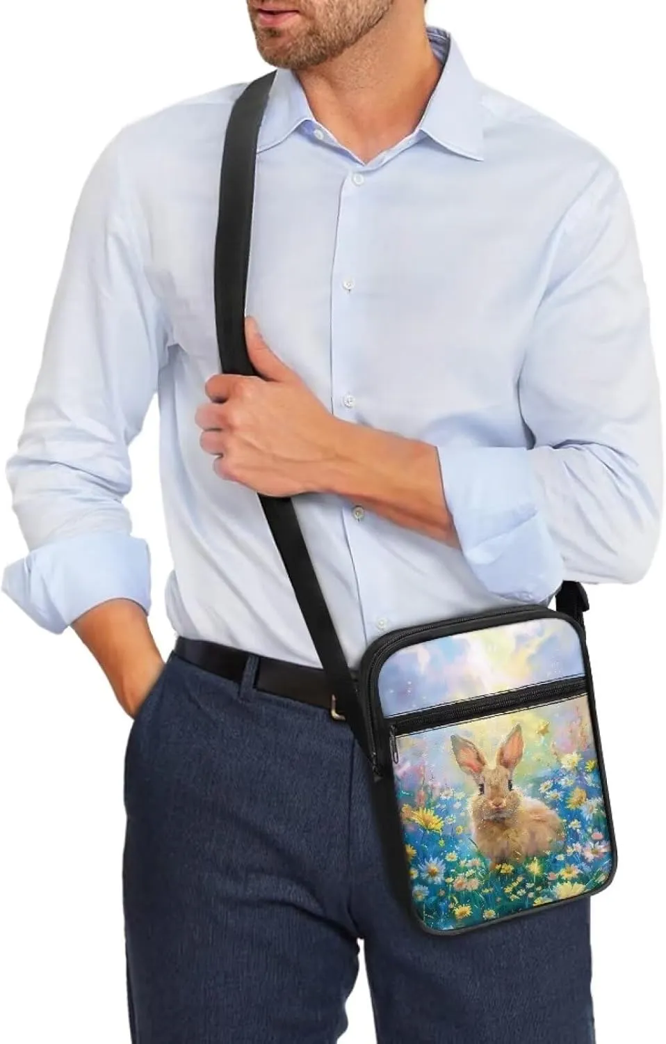 Small Messenger Bag for Men Women Cell Phone Purses Satchel Handbags Unisex Shoulder Bag for Work Travel