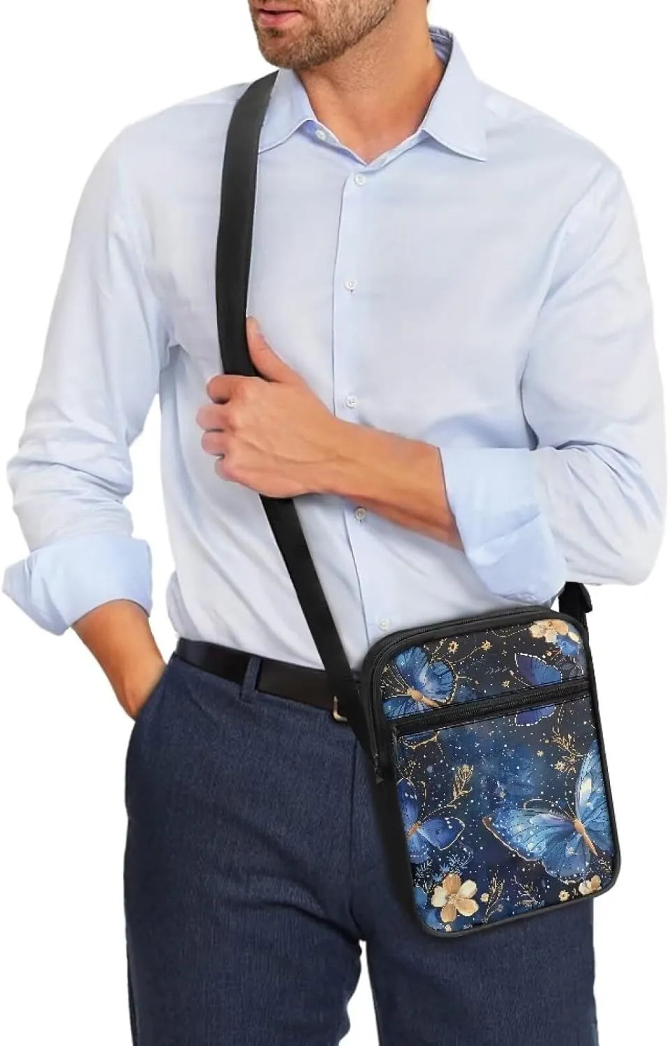 Small Messenger Bag for Men Women Wallet Purse Cell Phone Purse Unisex Shoulder Bag for Phone Passport