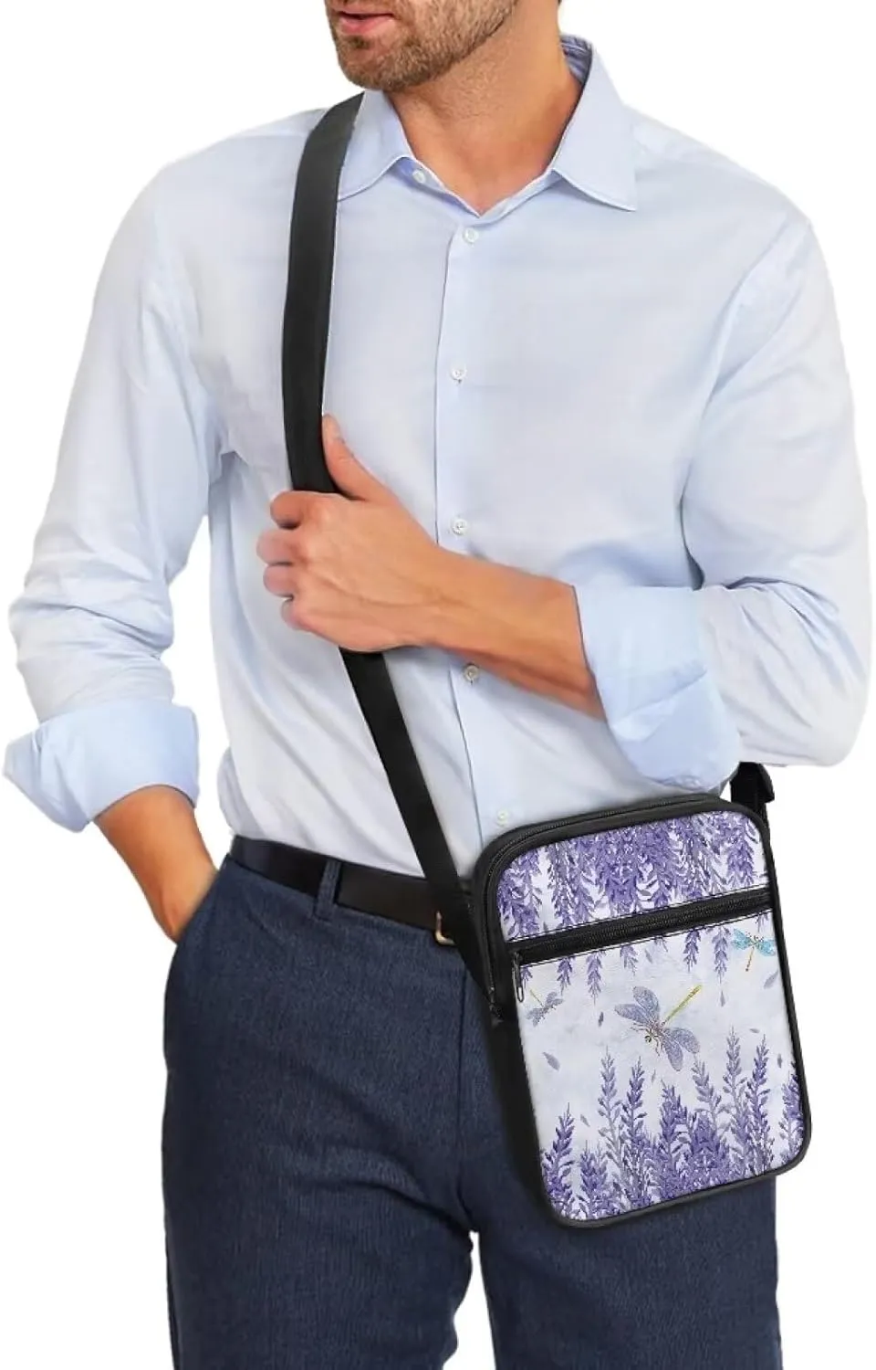 Small Messenger Bag for Men Women Wallet Purse Cell Phone Purse Unisex Shoulder Bag for Work Travel