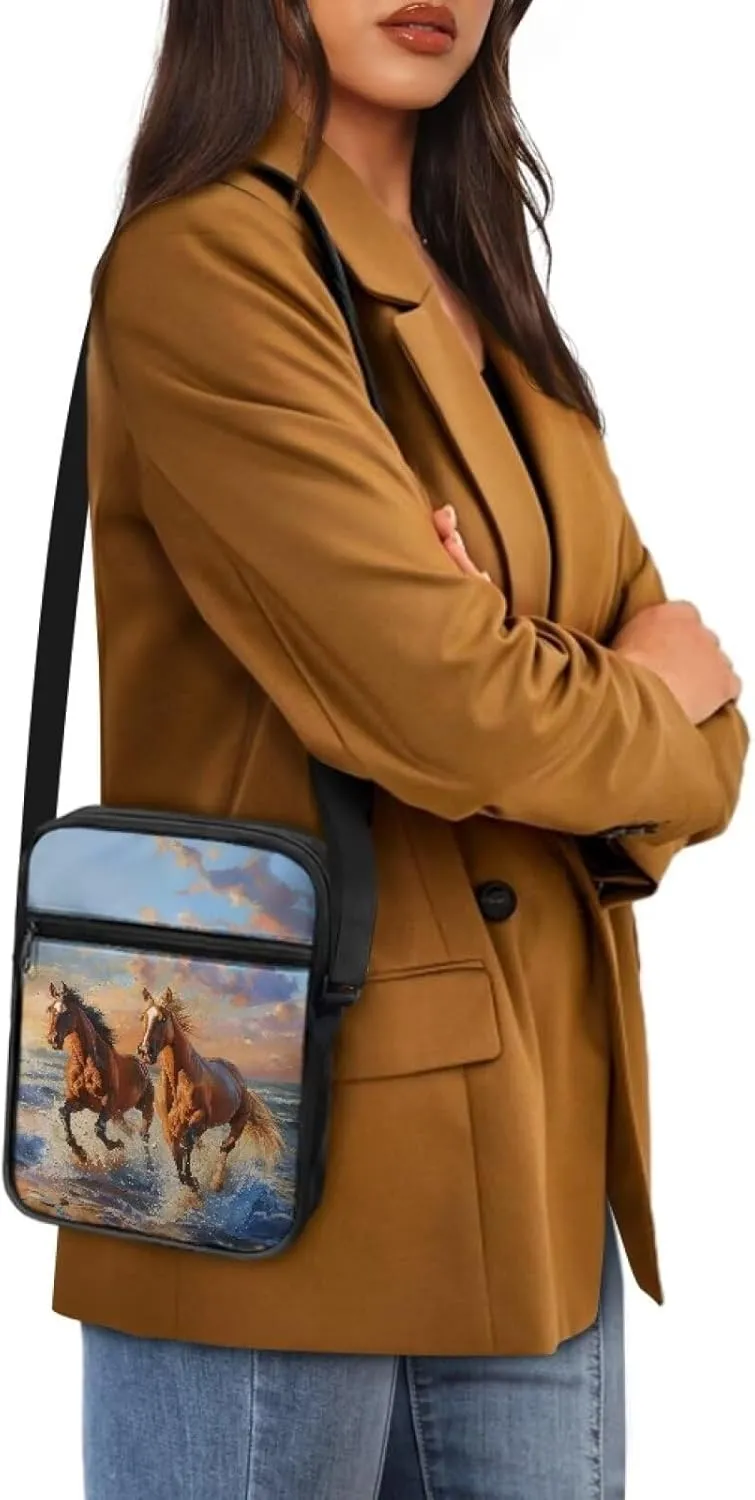 Small Messenger Bag for Men Women Wallet Purse Cell Phone Purse Unisex Shoulder Bag for Work Travel