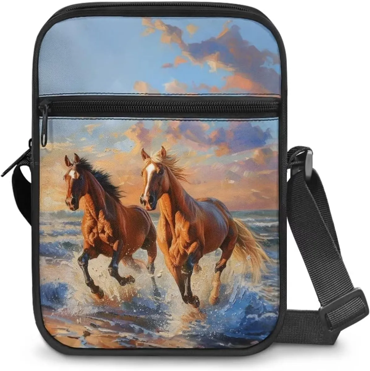 Small Messenger Bag for Men Women Wallet Purse Cell Phone Purse Unisex Shoulder Bag for Work Travel