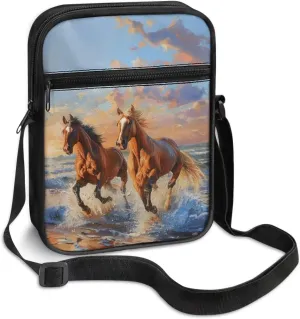 Small Messenger Bag for Men Women Wallet Purse Cell Phone Purse Unisex Shoulder Bag for Work Travel