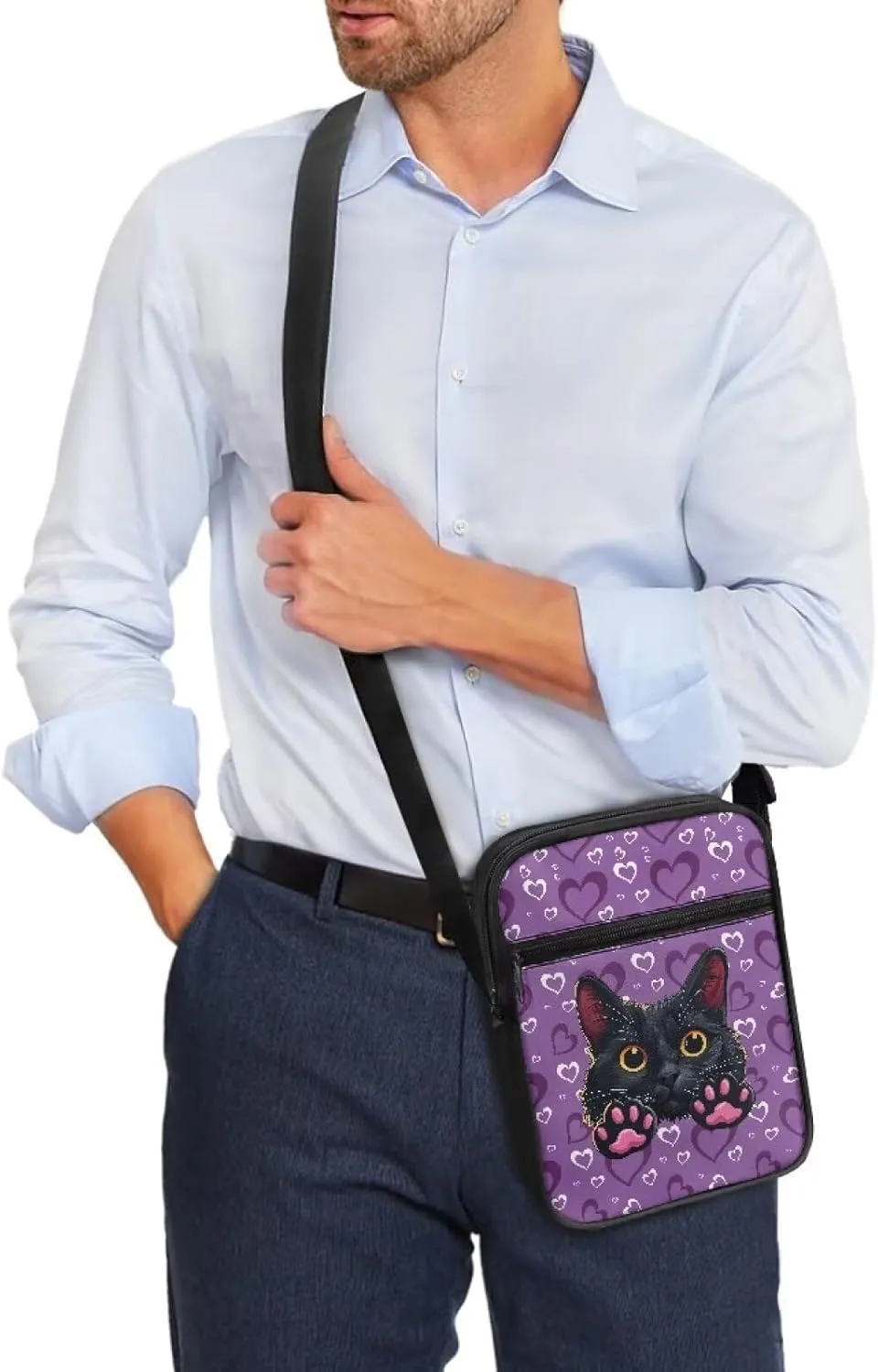 Small Messenger Bag for Men Women Wallet Purse Cell Phone Purse Unisex Shoulder Bag for Work Travel