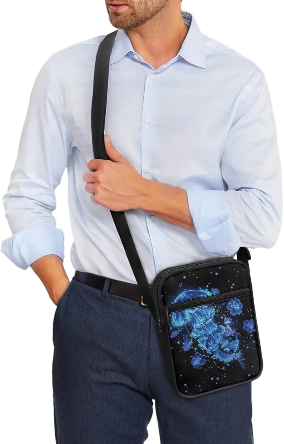 Small Messenger Bag for Men Women Wallet Purse Cell Phone Purses Unisex Shoulder Bag for Work Travel