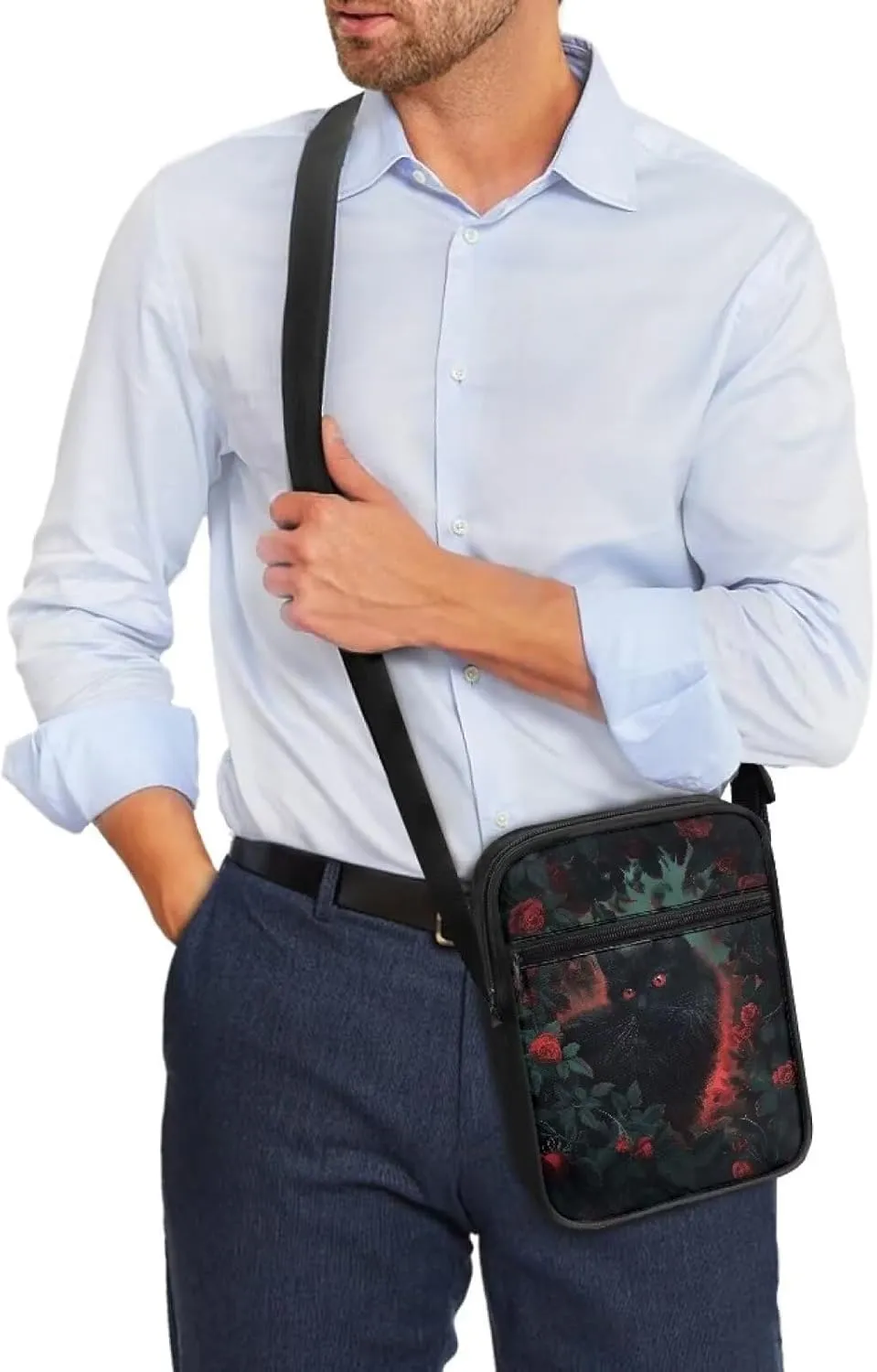 Small Messenger Bag for Men Women Wallet Purse Cell Phone Purses Unisex Shoulder Bag for Work Travel