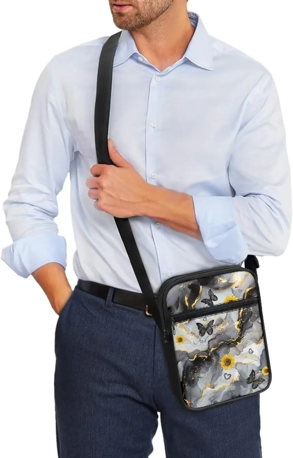 Small Messenger Bag for Men Women Wallet Purse Cell Phone Purses Unisex Shoulder Bag for Work Travel
