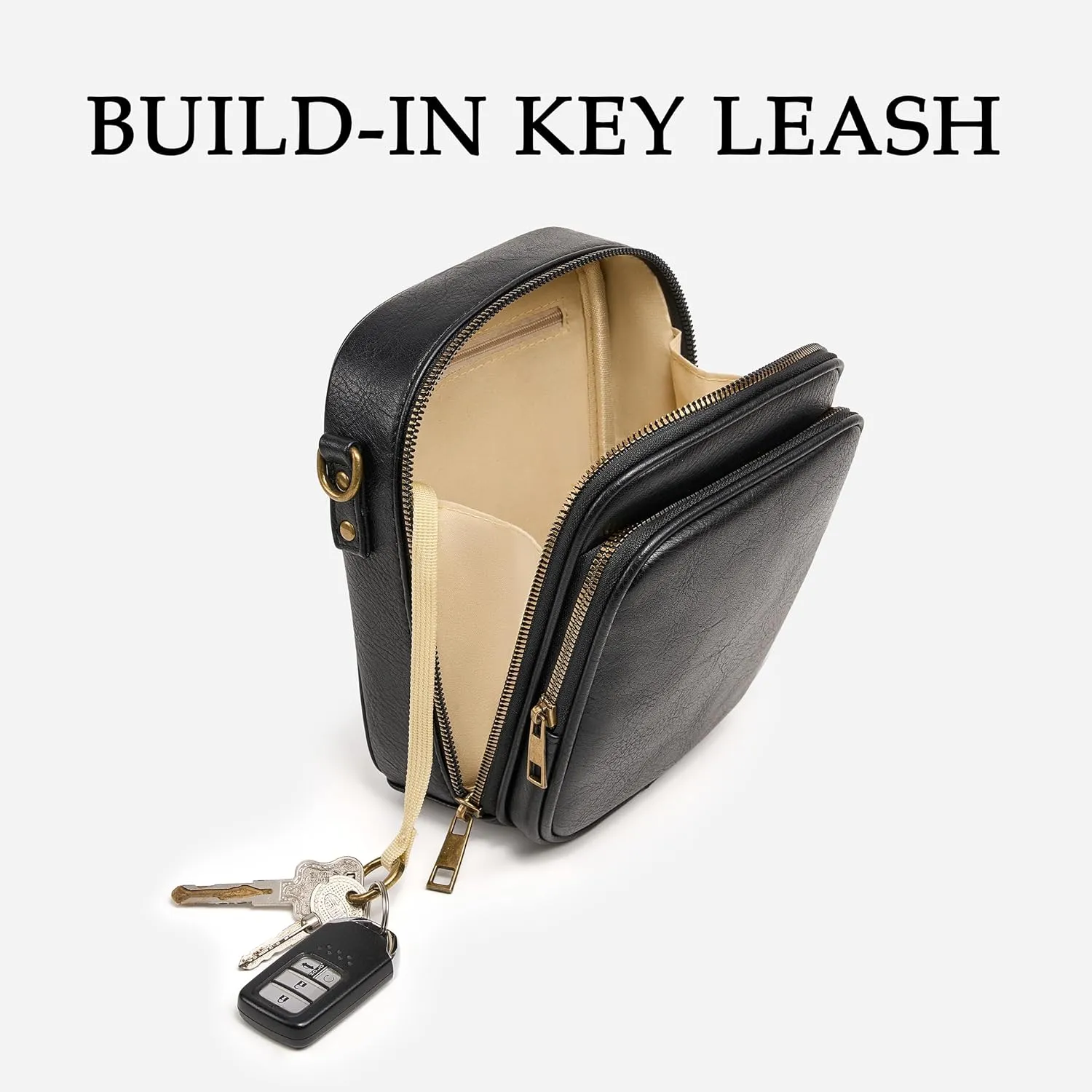 Small Messenger Bag Vegan Leather Crossbody Bag for Women Men, Vintage Cross Body Shoulder Purse with Card Slots