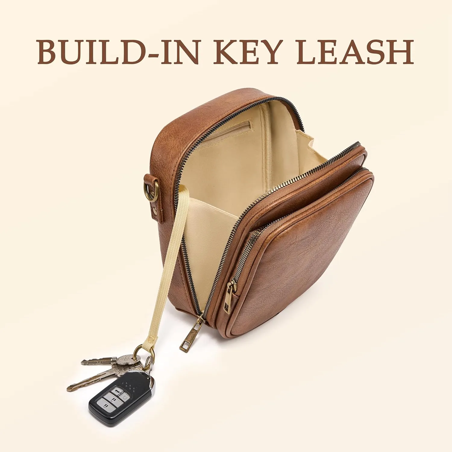 Small Messenger Bag Vegan Leather Crossbody Bag for Women Men, Vintage Cross Body Shoulder Purse with Card Slots