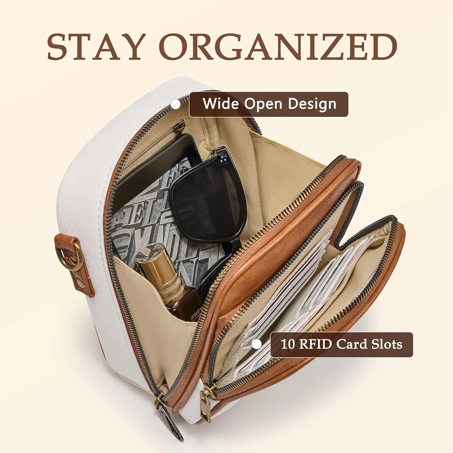 Small Messenger Bag Vegan Leather Crossbody Bag for Women Men, Vintage Cross Body Shoulder Purse with Card Slots
