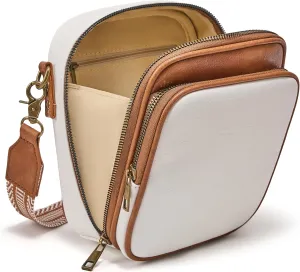Small Messenger Bag Vegan Leather Crossbody Bag for Women Men, Vintage Cross Body Shoulder Purse with Card Slots