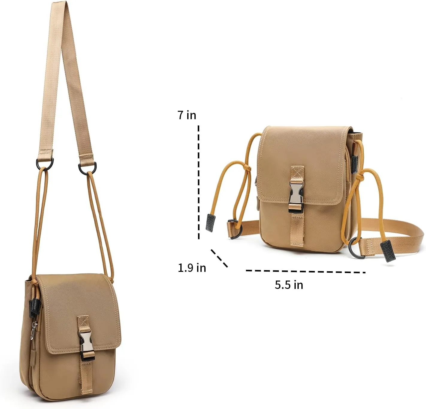 Small Messenger Crossbody bag Shoulder bag for Men Women Sling bag Purse for Work Travel