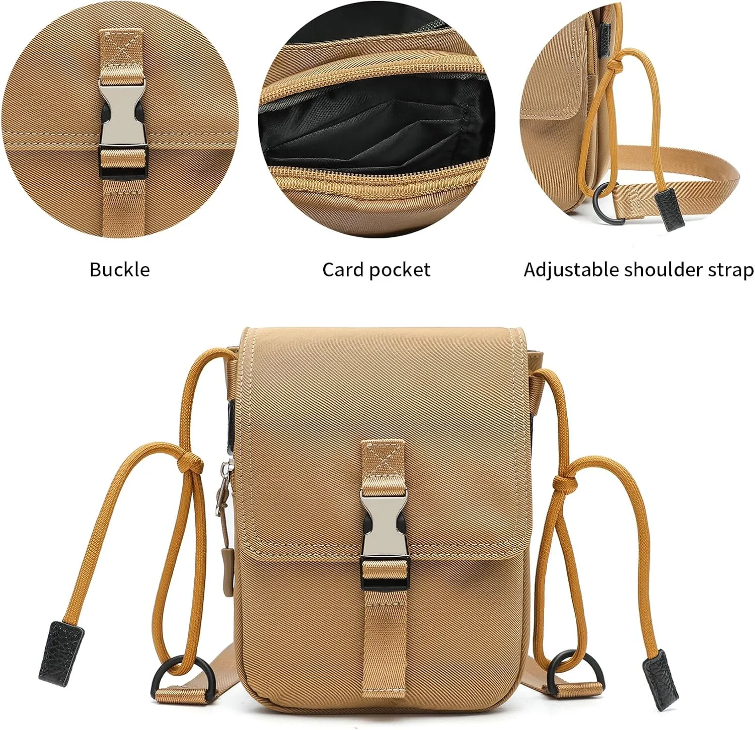 Small Messenger Crossbody bag Shoulder bag for Men Women Sling bag Purse for Work Travel