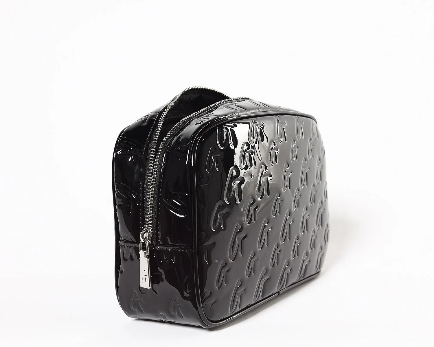 SMALL MONOGRAM TOILETRY BAG - MIRROR BLACK