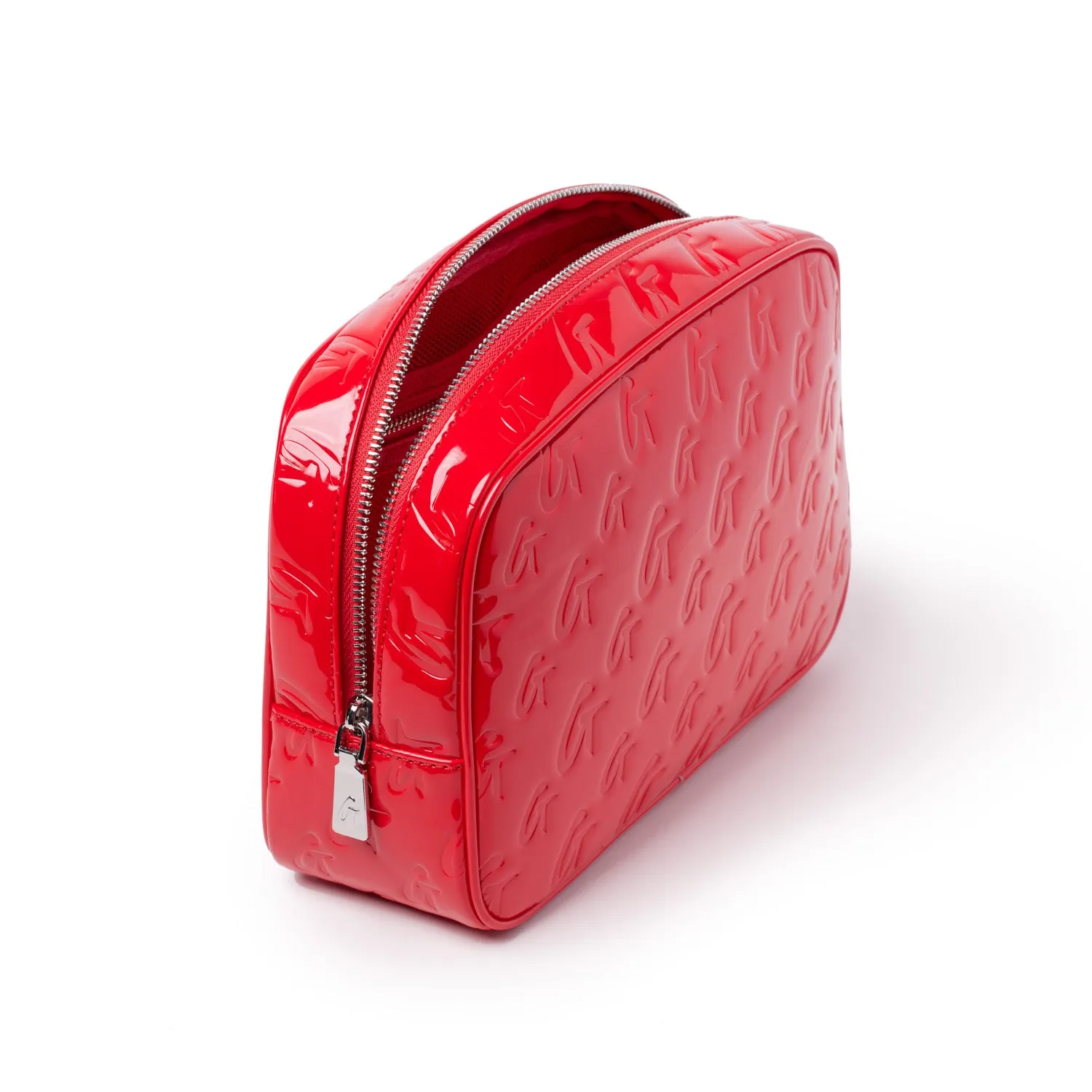 SMALL MONOGRAM TOILETRY BAG - MIRROR RED