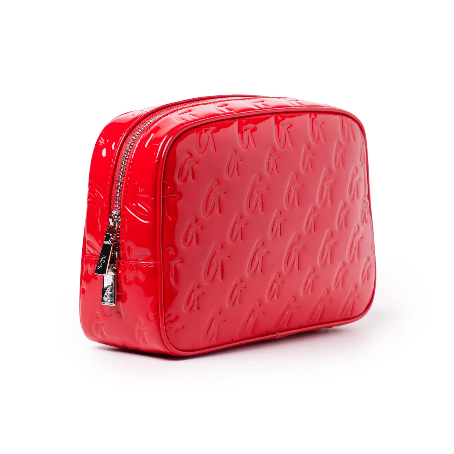 SMALL MONOGRAM TOILETRY BAG - MIRROR RED
