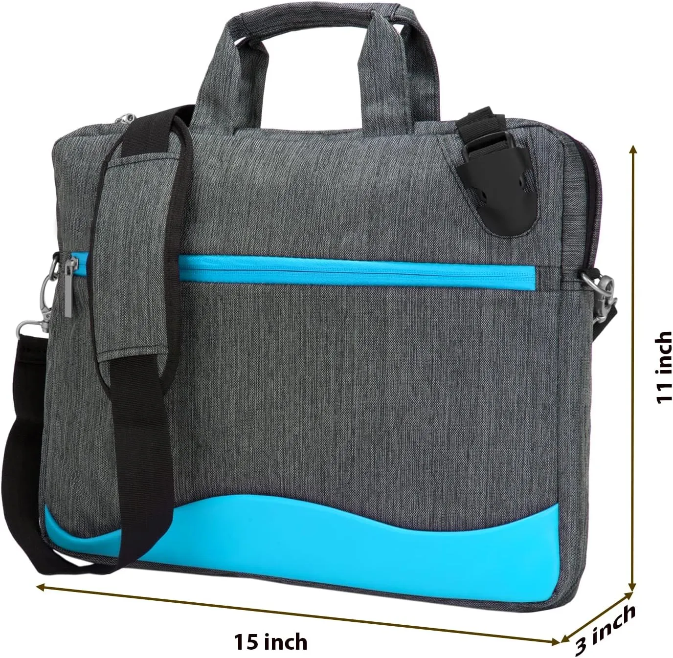Smart Briefcase 15 in Laptop Carrying Case Bag with Front Pocket for MacBook Pro M2 M1, Acer Swift, HP Victus, Acer Predator