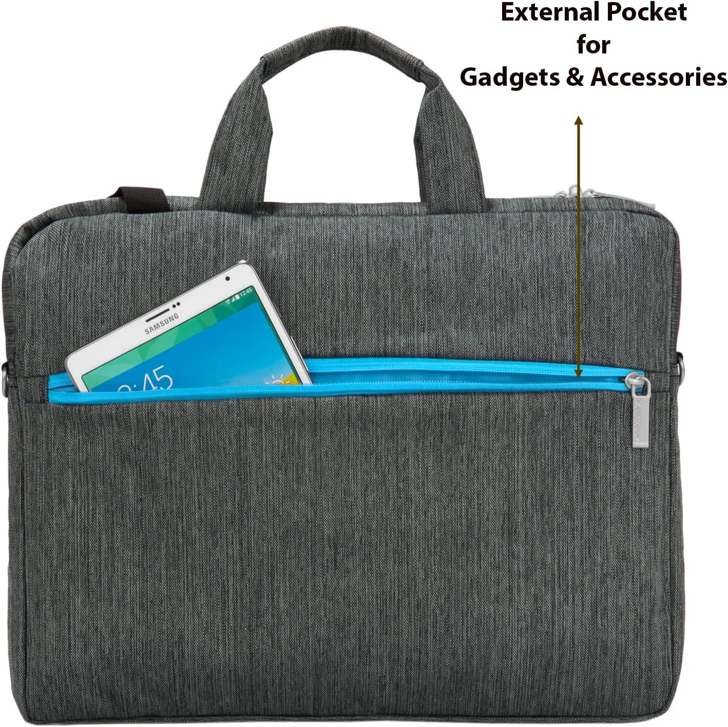 Smart Briefcase 15 in Laptop Carrying Case Bag with Front Pocket for MacBook Pro M2 M1, Acer Swift, HP Victus, Acer Predator