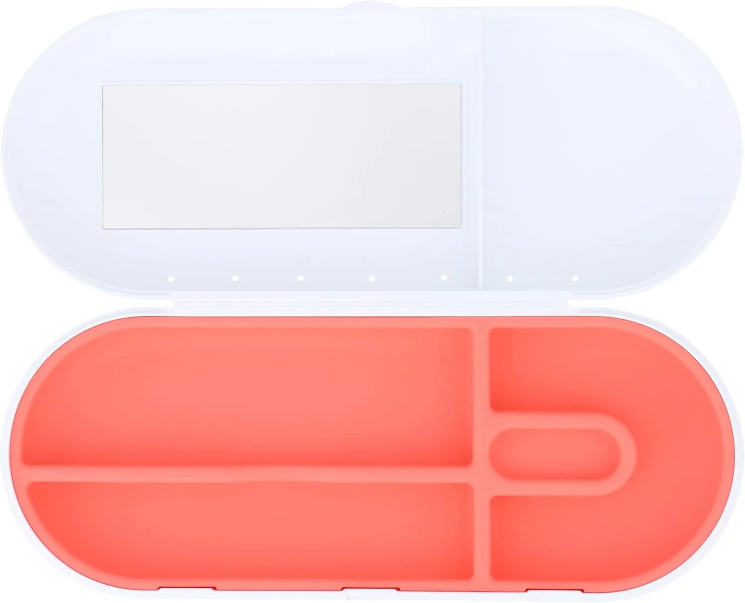 SmileKontainer Slimline Retainer Case: Compact Dental Travel Case for Aligners, Toothbrush and Accessories - Built-in Mirror for Easy Insertion Anywhere - Compatible with All Clear Aligners