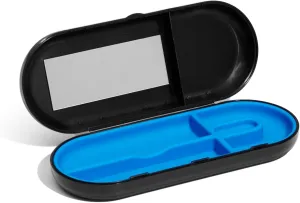 SmileKontainer Slimline Retainer Case: Compact Dental Travel Case for Aligners, Toothbrush and Accessories - Built-in Mirror for Easy Insertion Anywhere - Compatible with All Clear Aligners