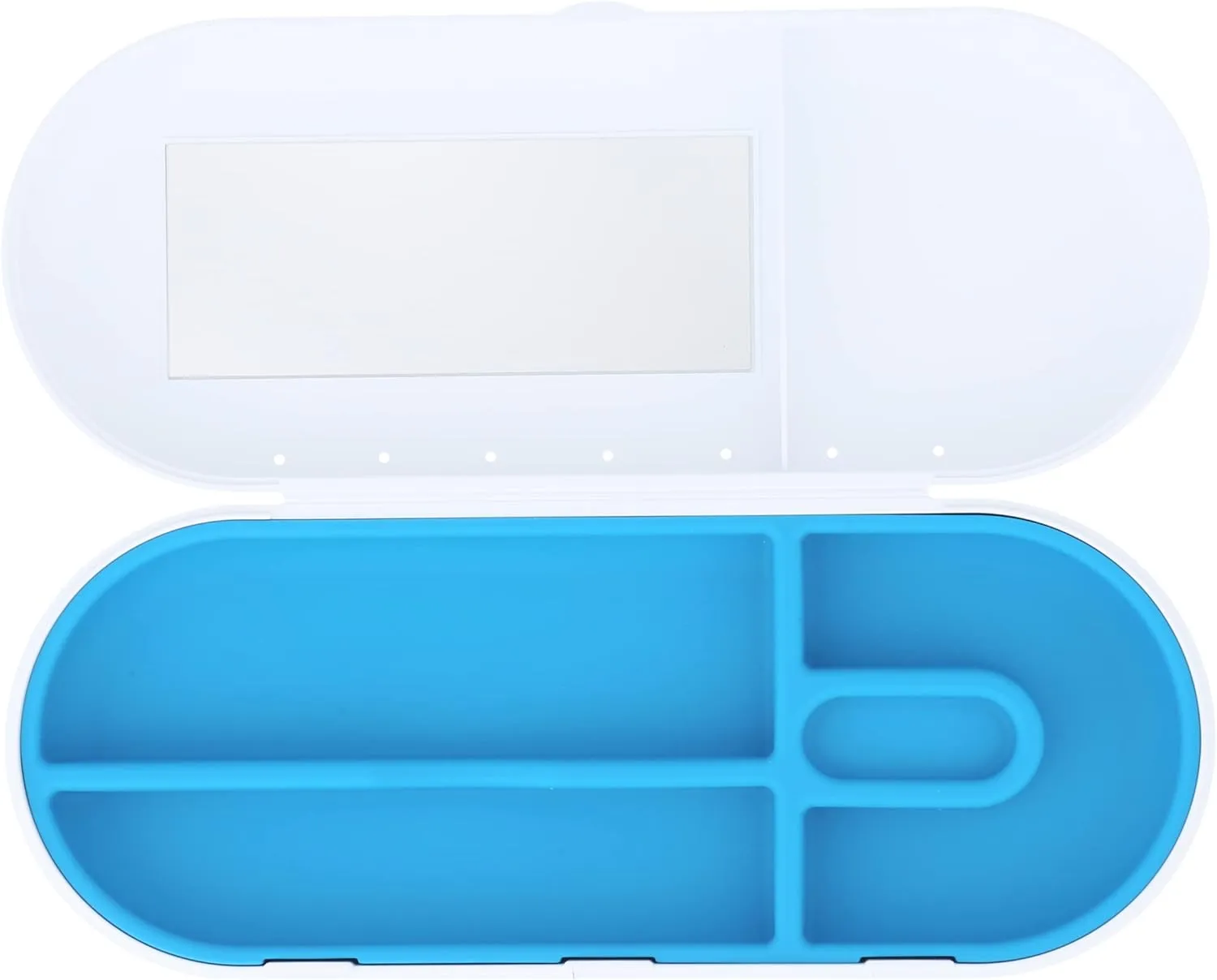 SmileKontainer Slimline Retainer Case: Compact Dental Travel Case for Aligners, Toothbrush and Accessories - Built-in Mirror for Easy Insertion Anywhere - Compatible with All Clear Aligners