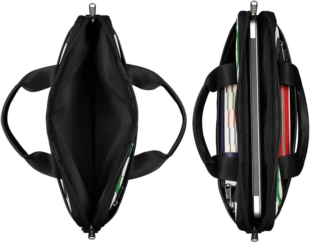Soccer Ball Laptop Shoulder Messenger Bag Waterproof Laptop Briefcase with Handle and Padded Strap Case Sleeve