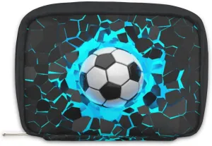 Soccer Travel Toiletry Bag for Boys Men, Waterproof Small Dopp Kit for Women, Shaving Bag with Large Capacity for Travel,Sports Shower