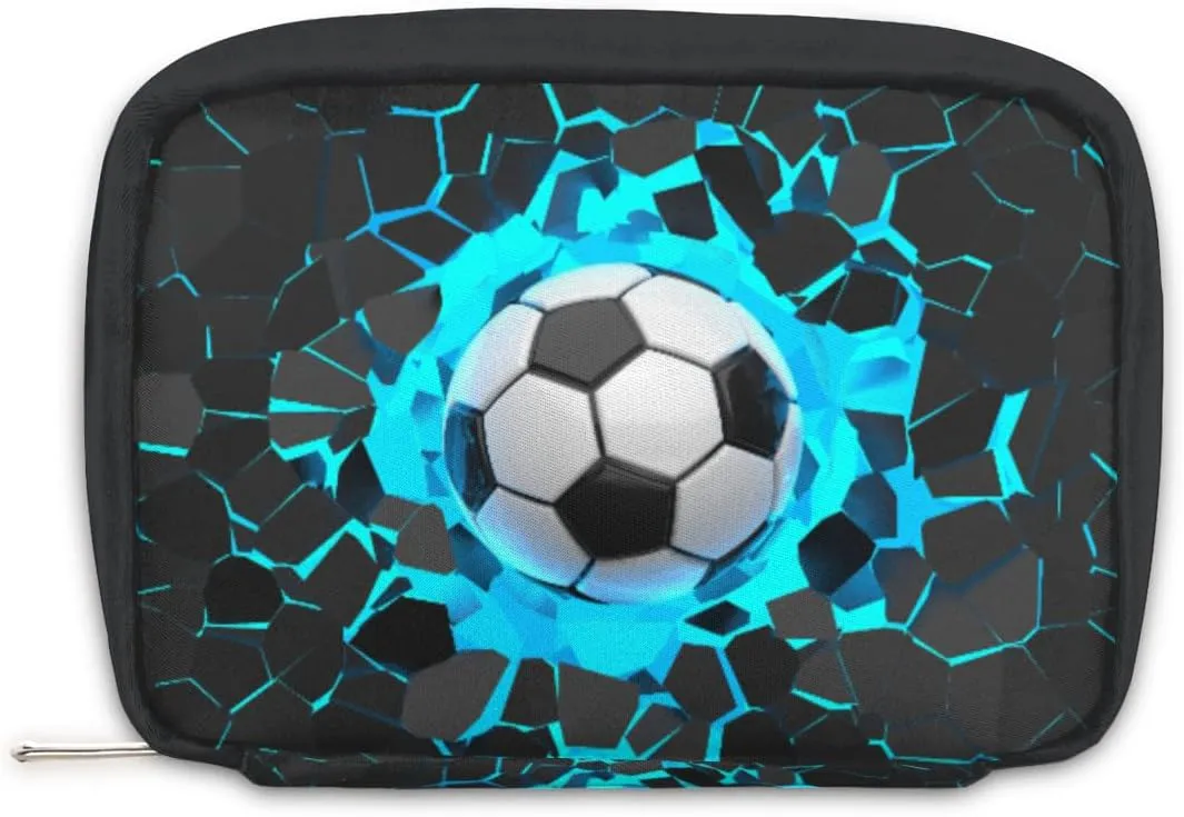 Soccer Travel Toiletry Bag for Boys Men, Waterproof Small Dopp Kit for Women, Shaving Bag with Large Capacity for Travel,Sports Shower