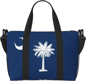 South Carolina Flag print Womens travel bags, weekender carry on for women, sports Gym Bag, Overnight Carry on Bag