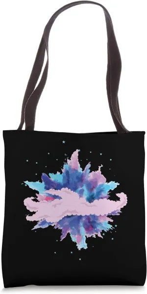 Space Nebula with Glowing Gas Clouds Tote Bag