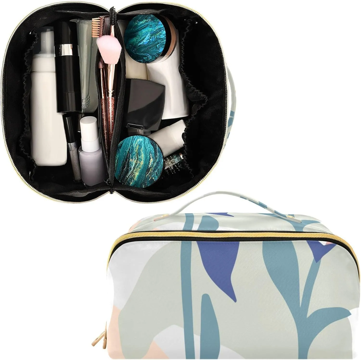 Spacious Rhombus Cosmetic Bag for Women Large Capacity Makeup Bag for Travel and Daily Use
